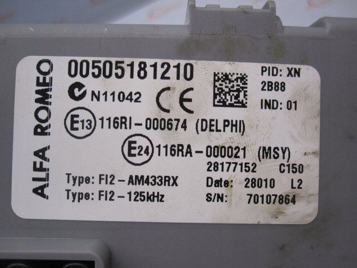 фото №7, Alfa romeo mito 12r модуль bsi 00505181210 116rj-000674