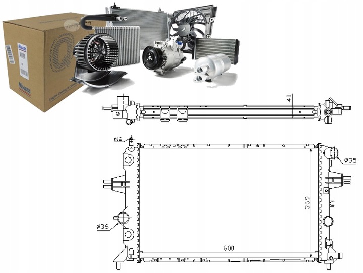фото №12, Радіаторів двигуна nissens 63249