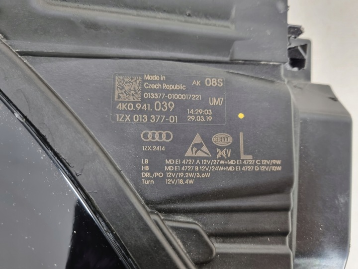 фото №13, Audi a6 c8 4k0 повний led лампа ліва перед передня