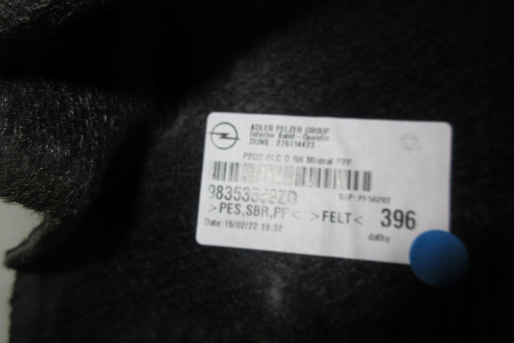 фото №5, Opel mokka b боковина обивка багажника правые зад