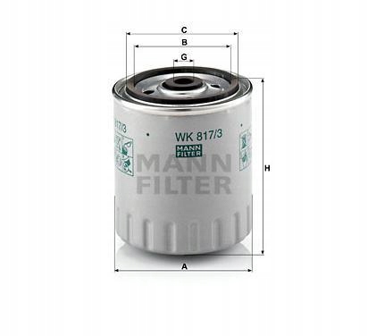 фото №1, Фильтр топлива db sprinter/vito wk817/3x