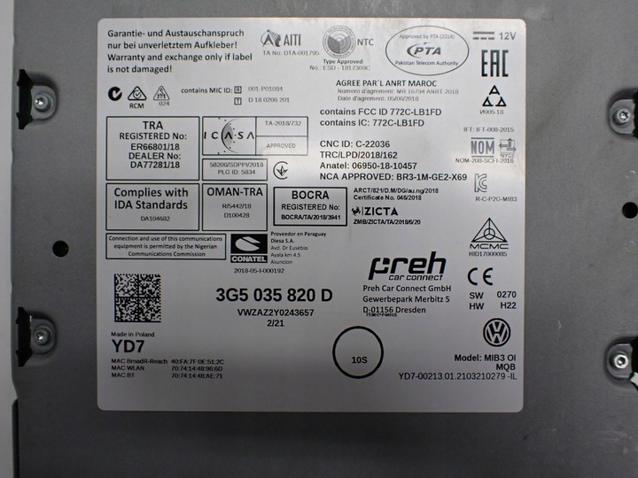 фото №9, Радио навигация навигация заводская европа 5g6919605b 3g5035820d vw t-cross 21r