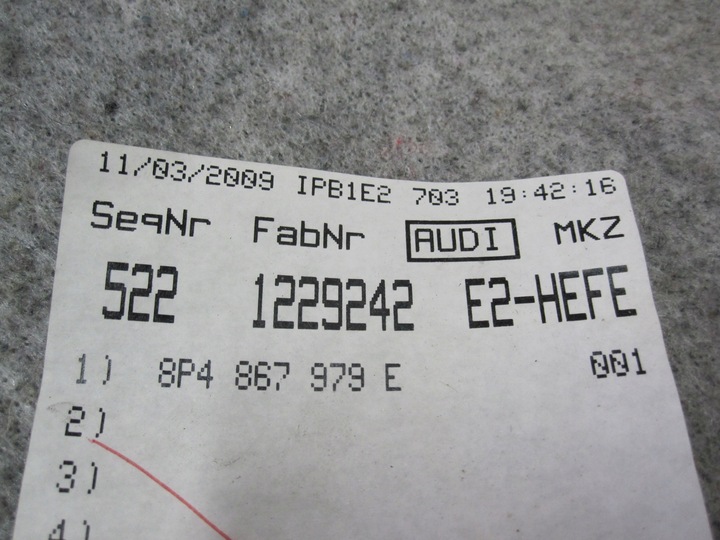 фото №6, A3 8pa рестайлинг 09r обивка задней крышки 8p867979e