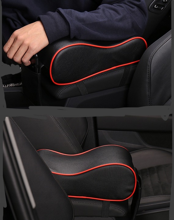 фото №9, М'яка подушка накладка na підлокітник do автомобіль з кишені - чорна