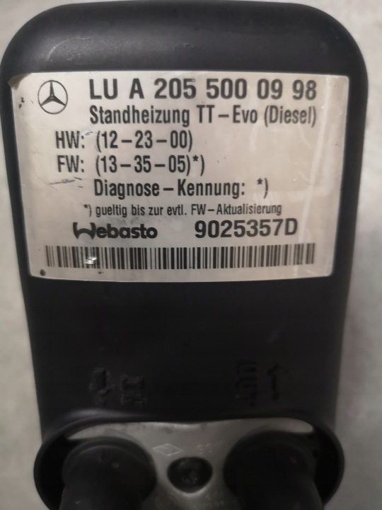 фото №5, Вебасто термо top evo mercedes a2055000998 дизель