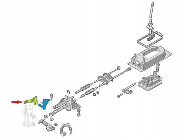 фото №4, Важіль троси зміни коробки передач do vw golf iv 4 bora