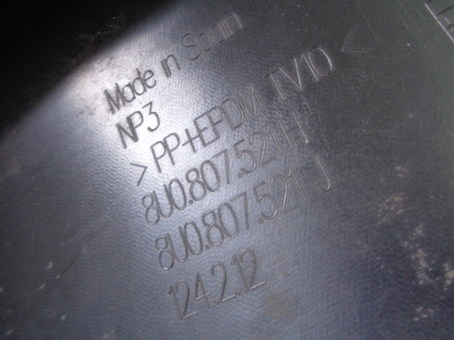 фото №7, Спойлер диффузор бампера зад audi q3 i s-line