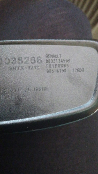 фото №6, Зеркало заднего вида внутренние renault austral renault rafale 963213450r