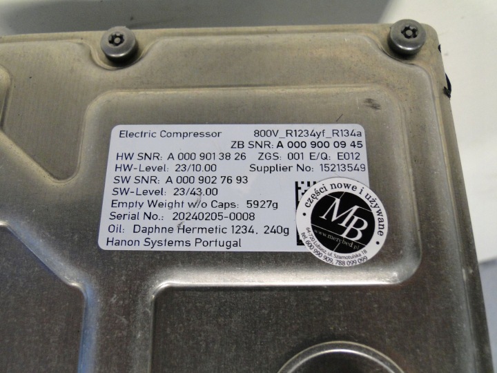 фото №6, Mercedes eqa eqb 243 eqc 293 компресор кондиціонера
