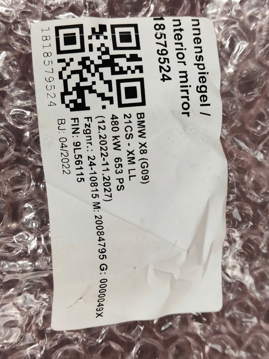 фото №9, Дзеркало внутрішні 4 контакти bmw x1 u11 x6 g06 lci xm x8 g09 ec / led 5a456c4