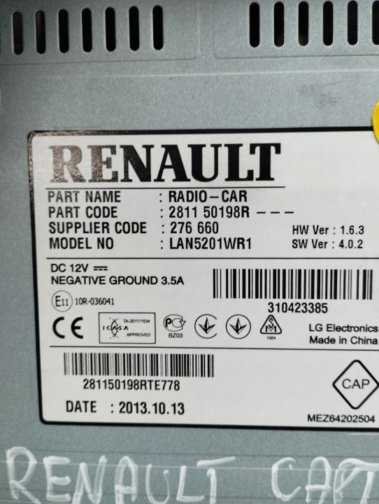 фото №12, Renault captur магнітола магнітола 281150198r
