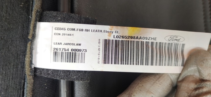 фото №12, Mondeo mk4 рестайлінг спинка сидіння правого шкіра