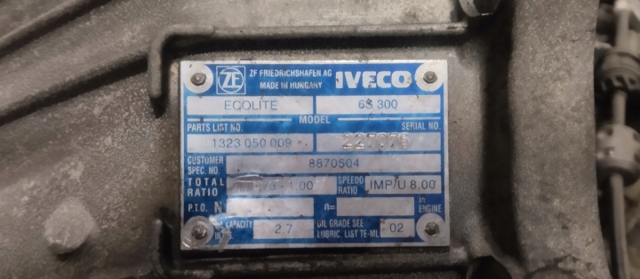 фото №7, Коробка передач iveco daily 2.8 1323050009 227076