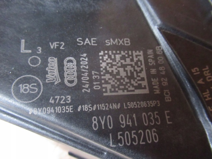 фото №10, Audi a3 rs3 8y фара ліва фара ліве повний led matrix 8y0941035e usa