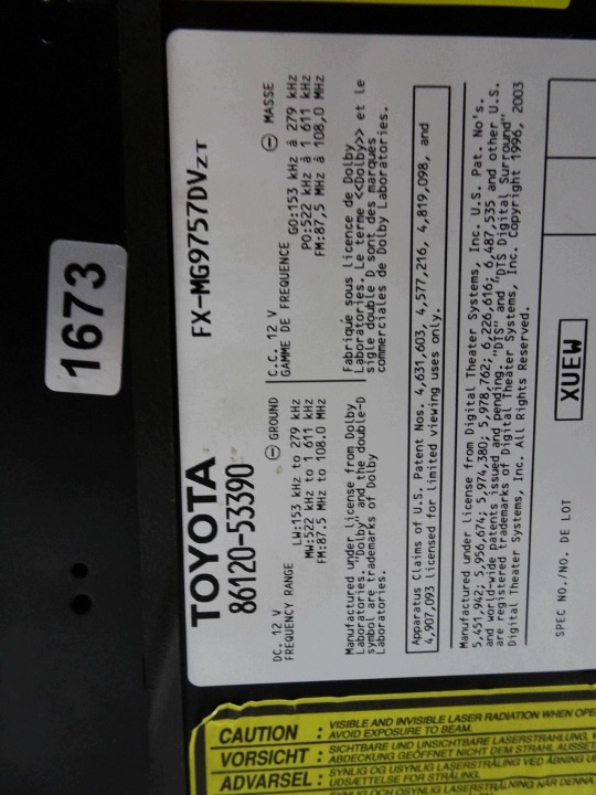 фото №10, Lexus is ii 220 250 - магнитола магнитола 86120-53390