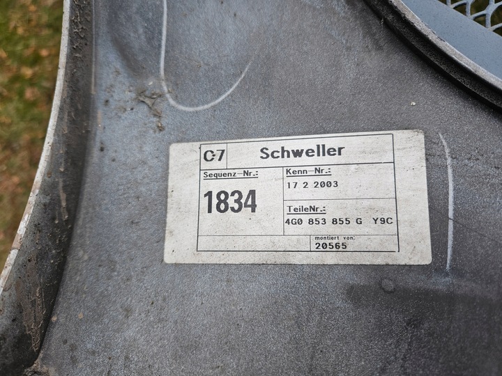 фото №15, Накладка пороговая порога планка левая a6 c7 4g 11-15 обычная нет s-line ly9c