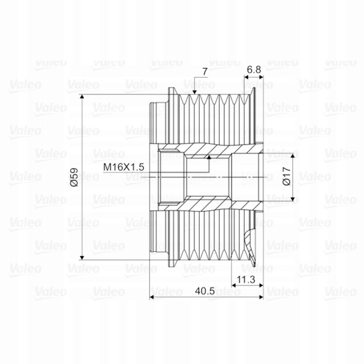 фото №14, Сцепление генератора valeo 588079 231502w200