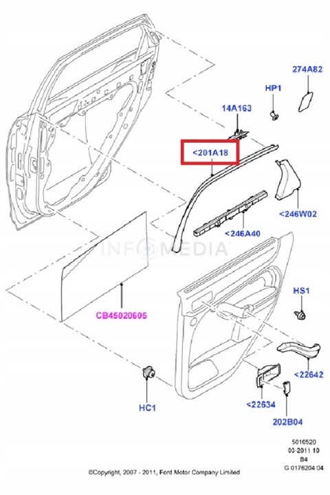 фото №6, Планка захист двері зад правий ford оригінальний номер 1345303