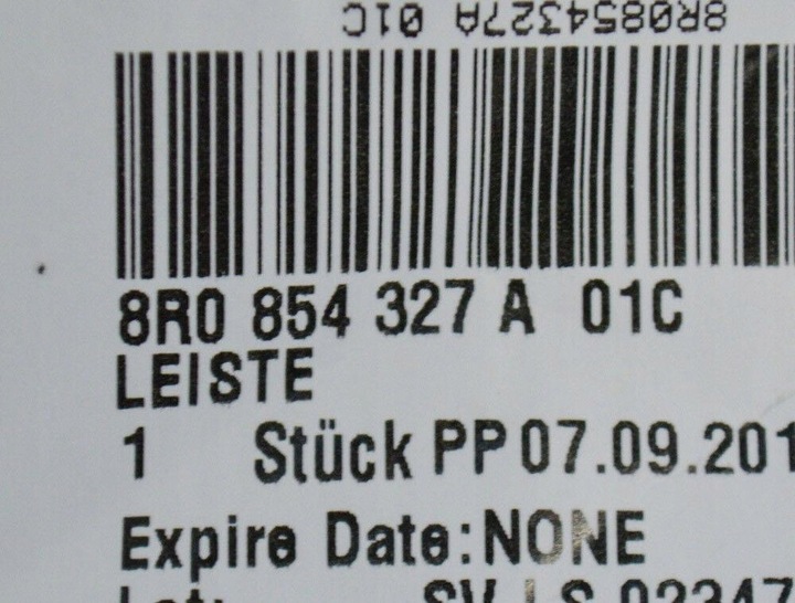 фото №6, Лента deflektora воды чёрный сатиновый vag audi q5 2009 2017 оригинальный