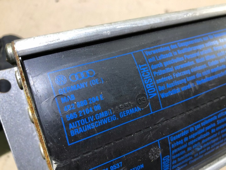 фото №5, Подушка пасажира подушка безпеки audi a6 s6 c5 4b2880204e