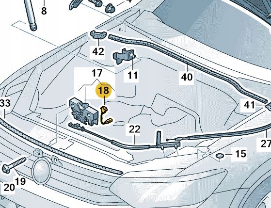 фото №8, Новый оригинальный датчик микровыключатель замка капота vw