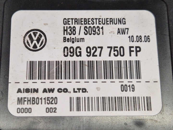 фото №6, Vw passat b6 автомат блок керування коробки коробки передач комп'ютер 09g927750fp