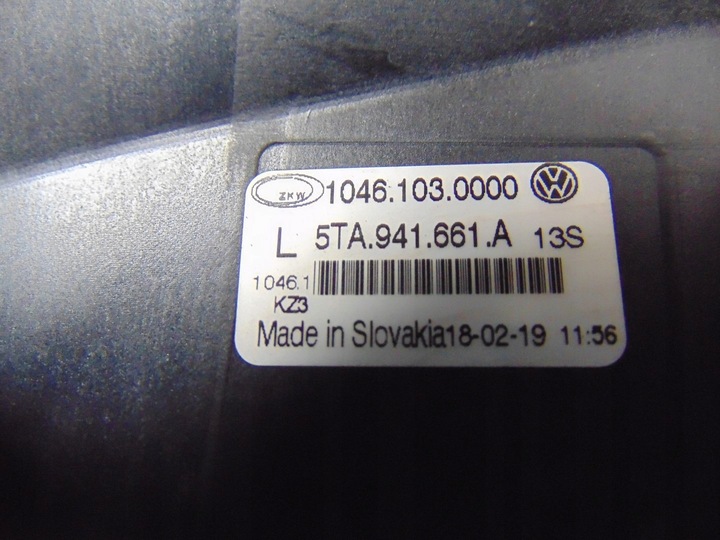 фото №9, Галоген левый vw touran iii 5ta941661a европа