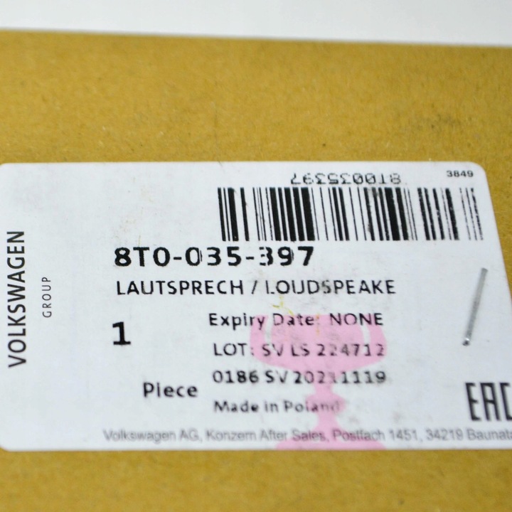 фото №7, Audi a4 b8 динамік центральний панелі розподільчої 8t0035397