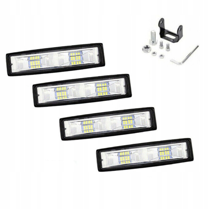 фото №13, Автомобильные фары рабочее led, 6-calowe, 16-żarówkowe, 48 w,4 штуки