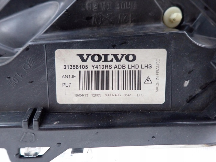 фото №9, Volvo xc60 рестайлинг 13- лампа левая перед передняя ксенон 31358105