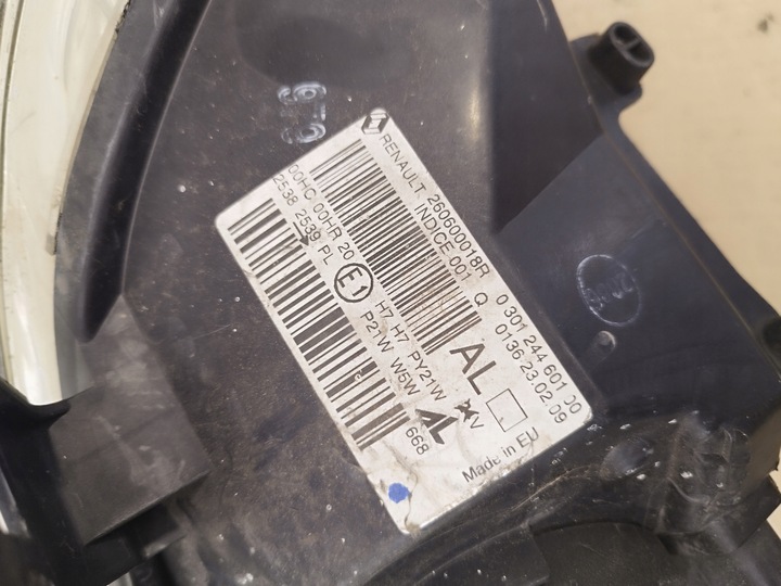 фото №10, Лампа левая перед renault megane iii 5d 5 дверь hb 2008-2012 английская