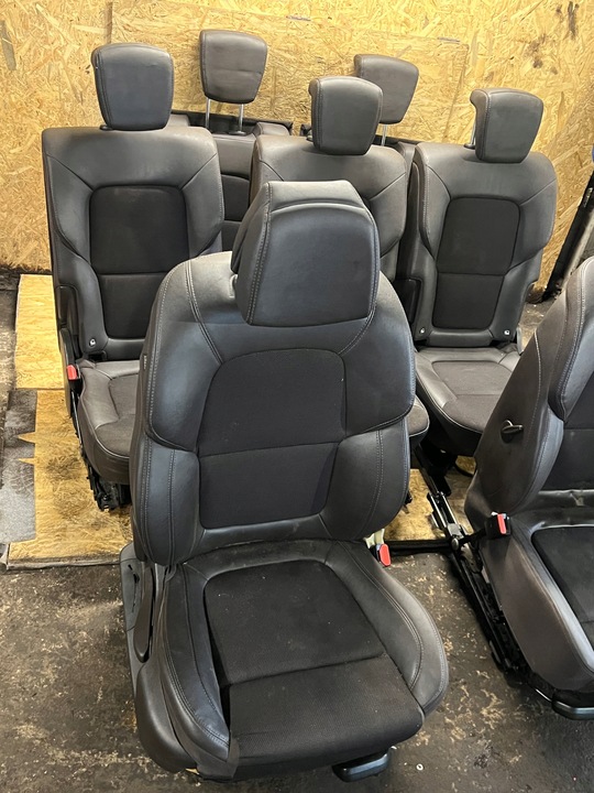 фото №7, Сидіння комплект сидінь обшивки 7 осіб renault espace v шкіра захист колонки