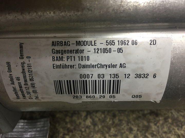 фото №8, Mercedes w203 подушка водителя ремни перед зад модуль подушка безопасности