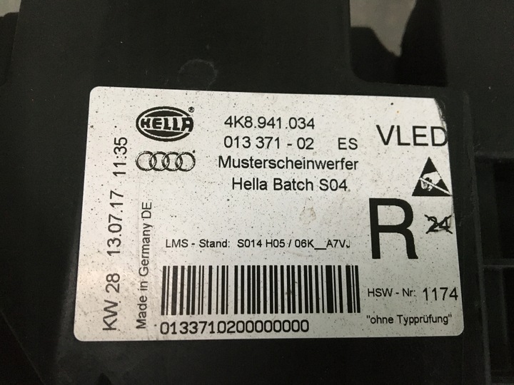 фото №5, Audi a7 4k8 повний led права лампа