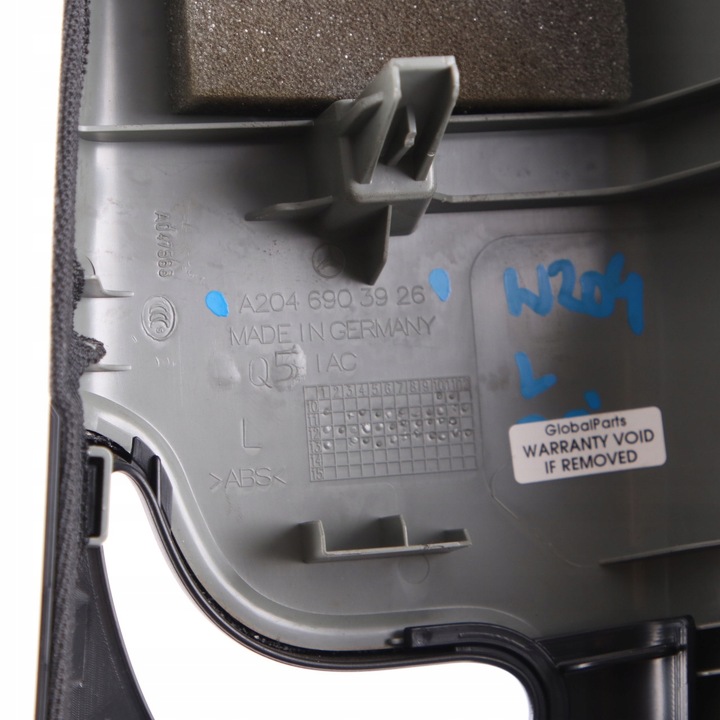 фото №11, Mercedes w204 защита обшивка стойка левая чёрная