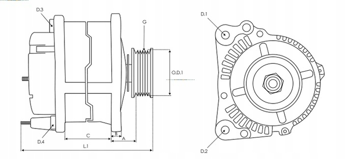 фото №13, Генератор mondeo s-max 2.0 tdci as-pl a0288pr