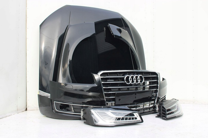 фото №8, Audi a8 4h рестайлінг перед matrix капот крила бампер + зад кришка лампи + drz