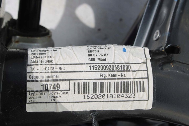 фото №9, Audi q3 балка підвішування задня зад підрамник траверса 3q0505235ac 5qf505435g 5