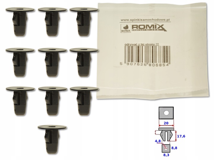 фото №6, Разъём монтажная подкрылки romix b21002, toyota