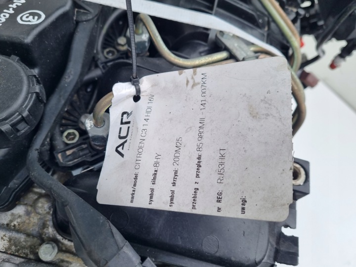 фото №12, Двигатель комплект citroen c3 1.4 hdi 90km 02-09r delphi serwisowany 141tyś 8hy