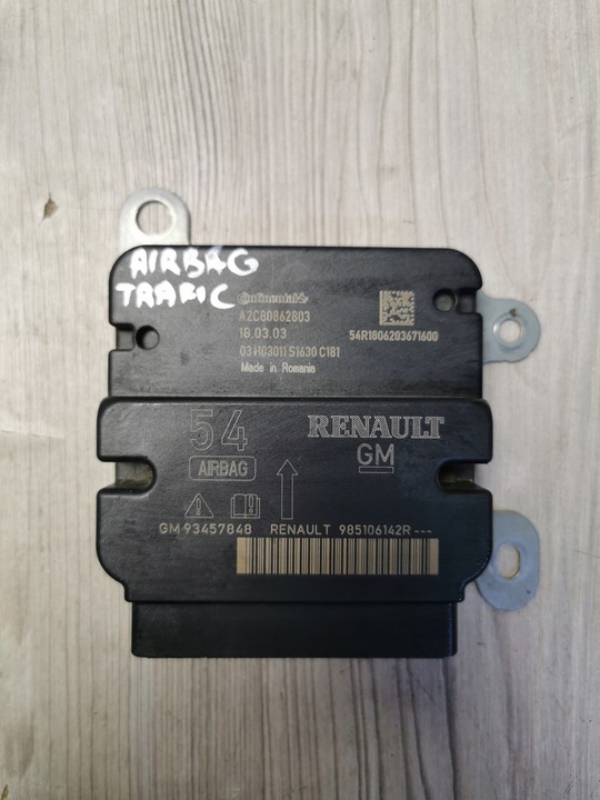 фото №1, Датчик модуль подушка безпеки trafic iii vivaro b talento ii 985106142r