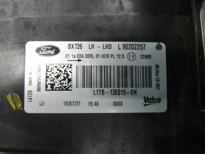 фото №8, Лампа передняя левая ford puma mk2 полный led l1tb13e015eh nr99