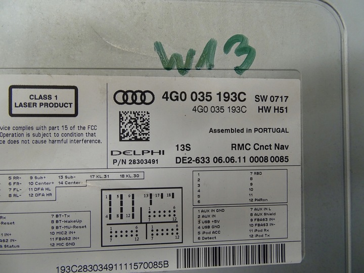 фото №9, Модуль блок керування зчитувач карт sd навігація навігації audi a6 c7 4g0035193c