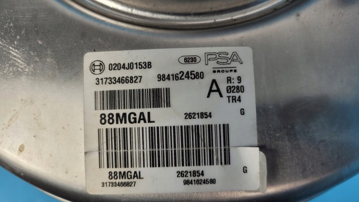 фото №12, Opel astra l vi 23r 1.5 d вакуумний підсилювач гальм (серво)  датчик 9841624580