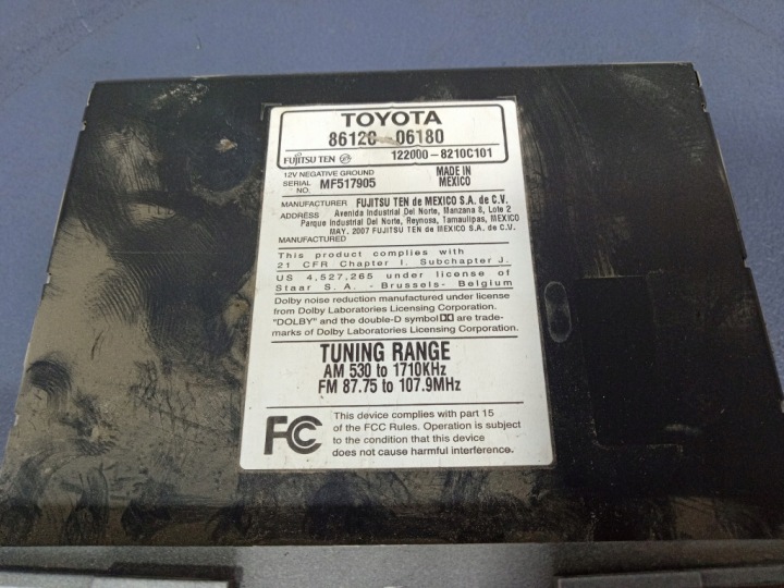 фото №5, Toyota camry xv40 магнитола cd заводские 86120-06180