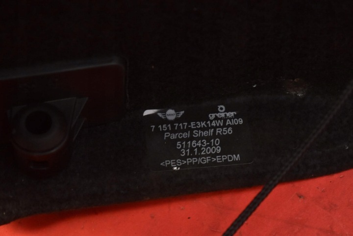 фото №9, Полка багажника 7151717 mini cooper one r56 3d hb 06-10