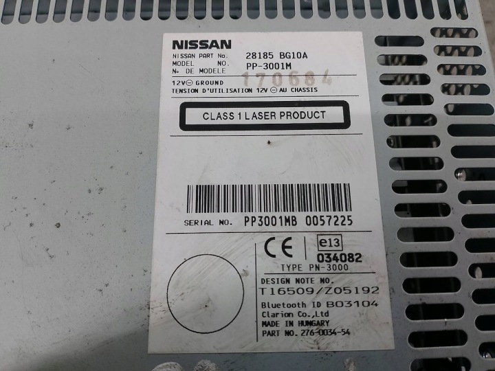 фото №8, Магнитола заводские nissan micra iii k12 28185-bg10a