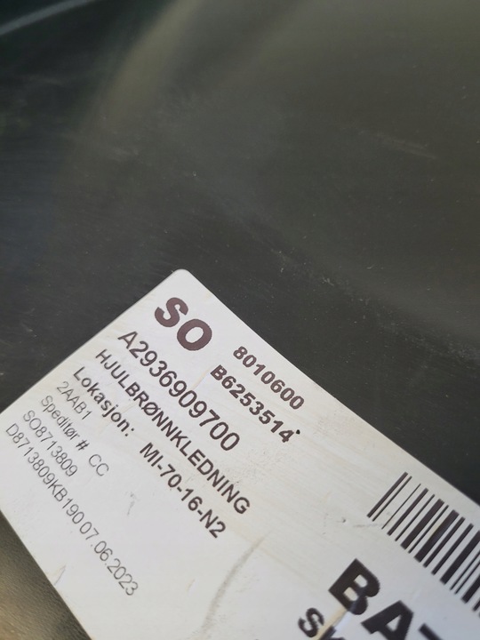 фото №6, Mercedes eqc w293 a293 подкрылок левая передние левый перед a2936909700