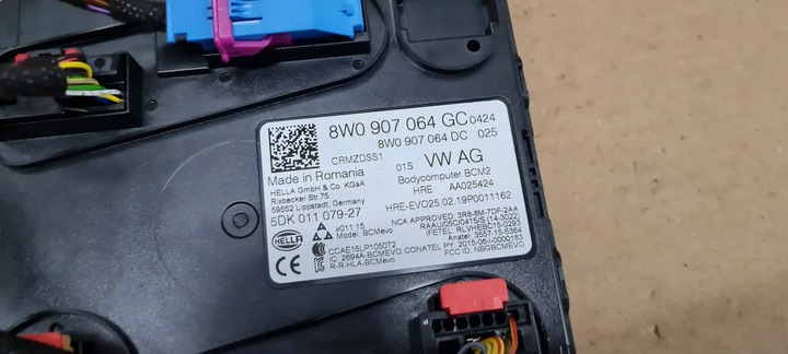 фото №9, A4 b9 8w модуль блок управления комфорта 8w0907064dc a5 8w