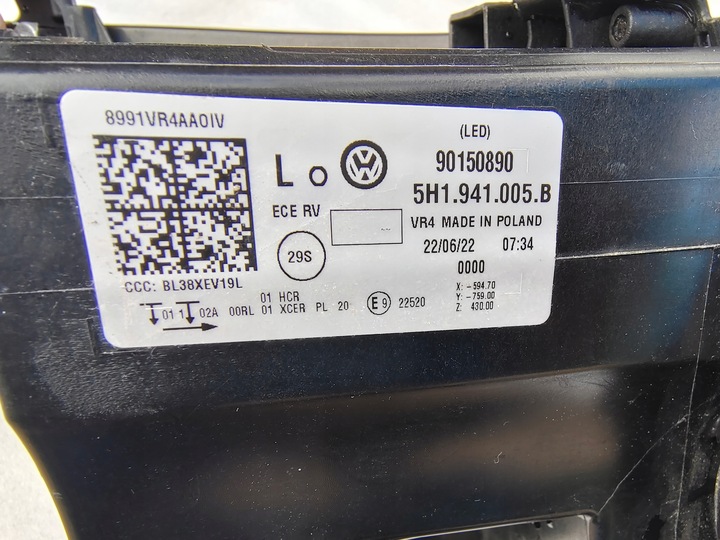 фото №8, Vw golf viii лампа лівий перед led 5h1941005b